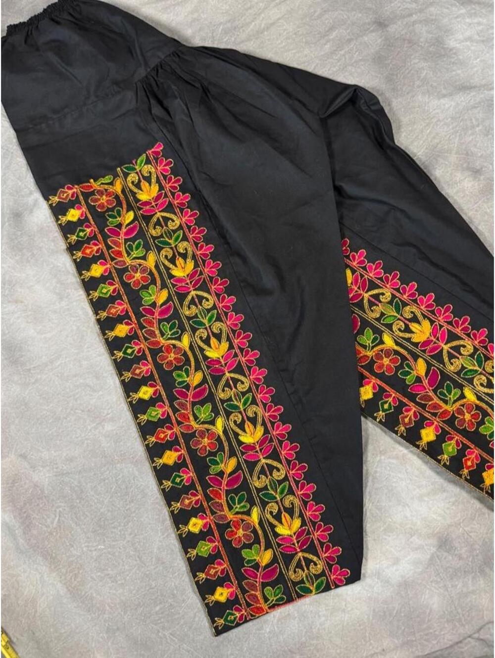 Vibrant Embroidered Patiala Style Harem Pants, boho vintage style